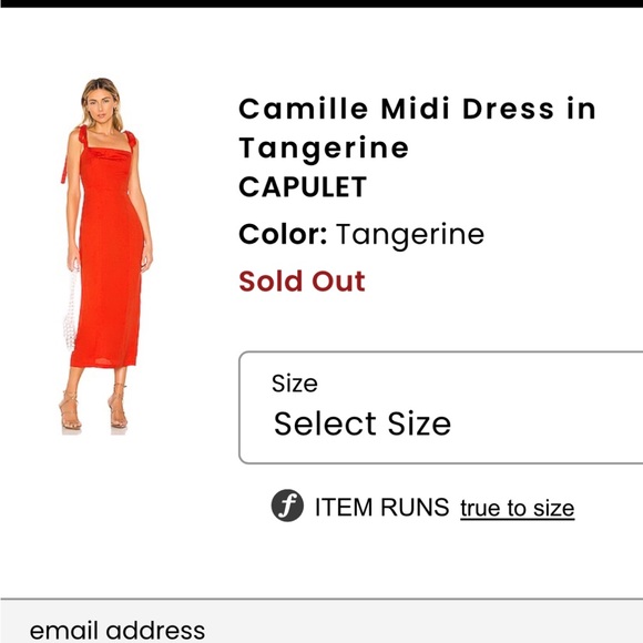Camille Capulet Midi in Tangerine XS - Picture 4 of 4